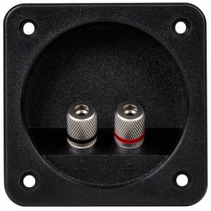 Main product image for Square Speaker Terminal 3-1/8" Satin Nickel Bind 260-312